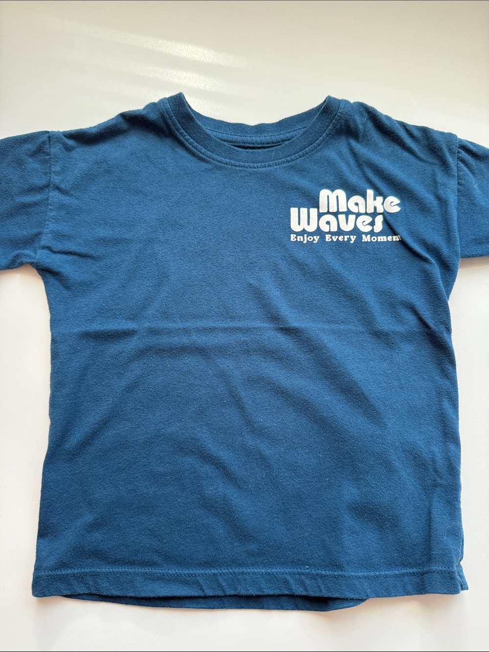 Make Waves Blue Kids Short-Sleeve Graphic Tee